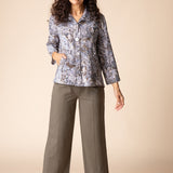 Destination Unknown Floral Pleat Back Jacket - Java
