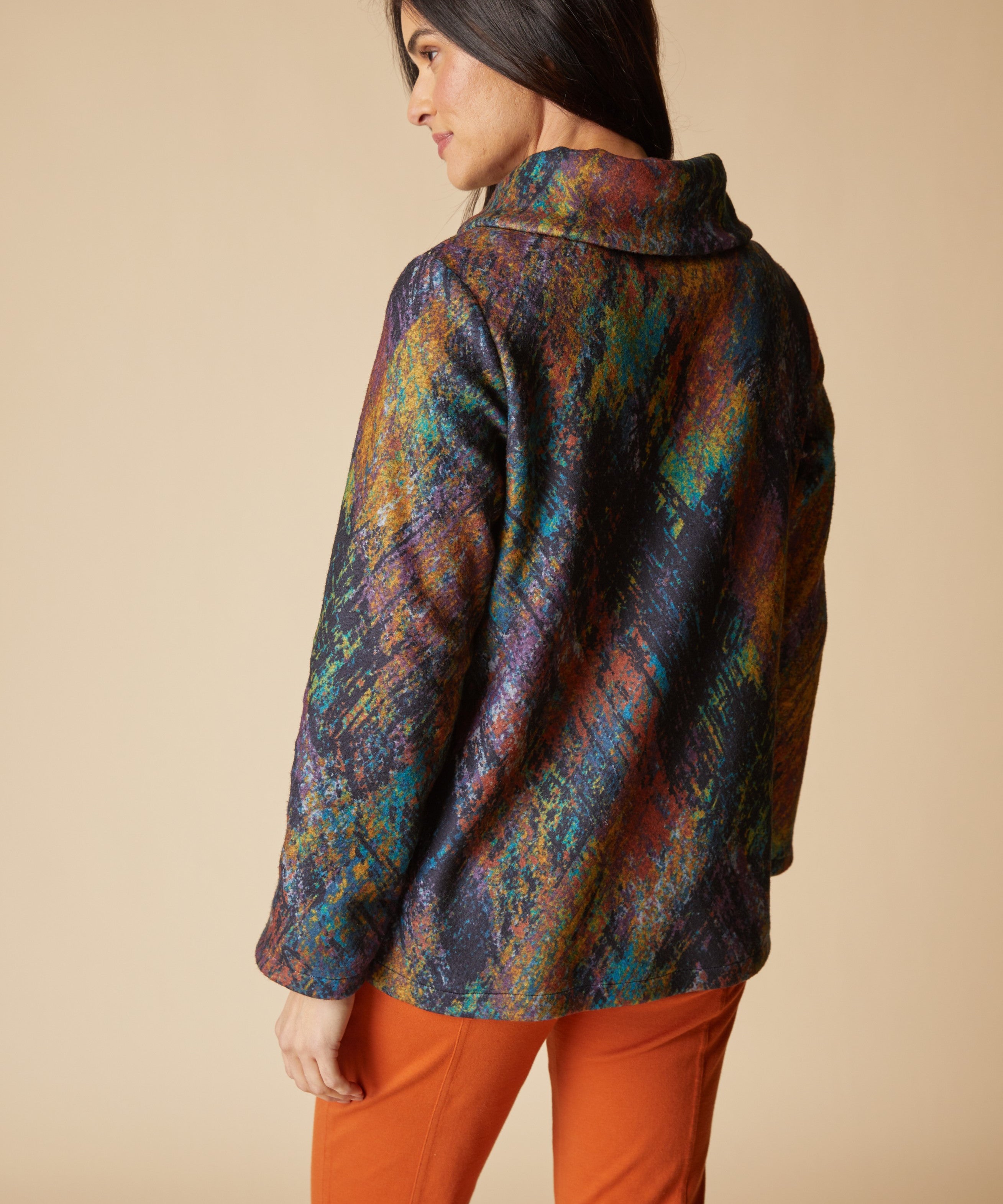 Sunset Fleece Swing Coat - Multi