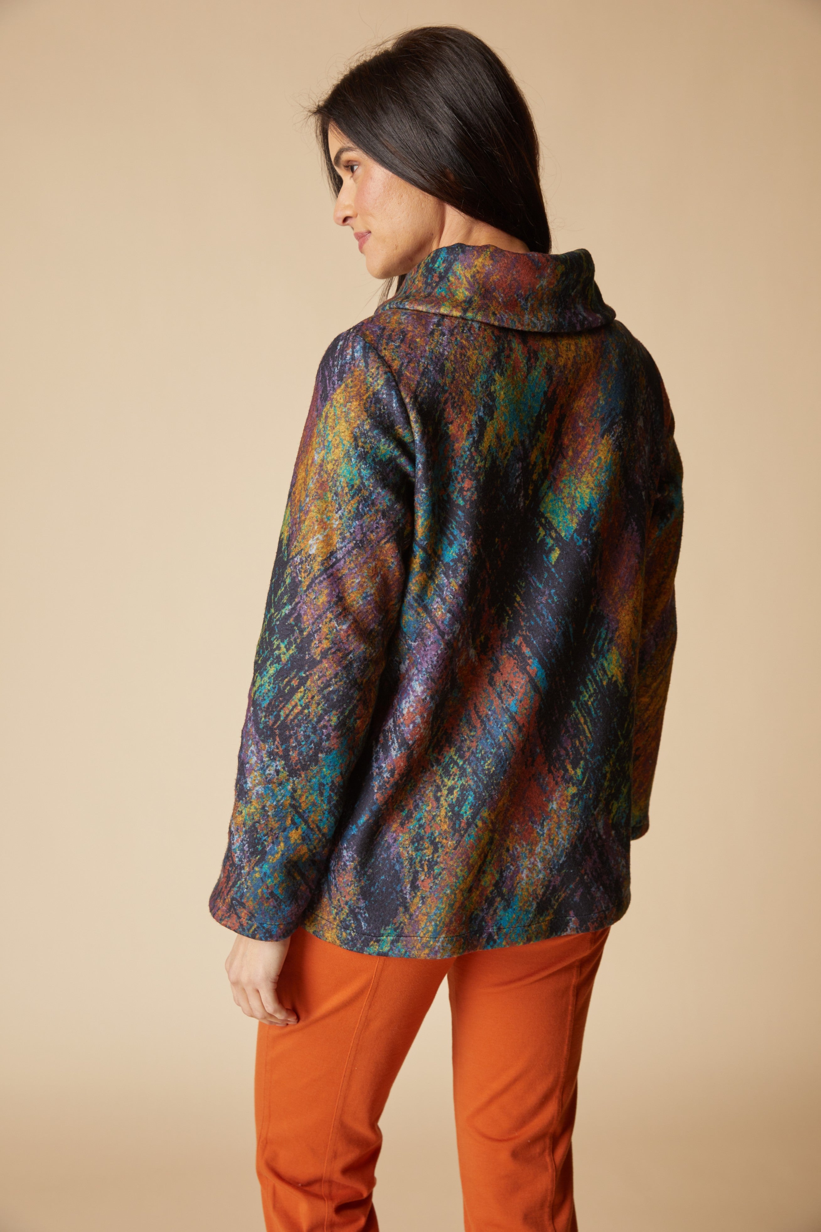 Sunset Fleece Swing Coat - Multi