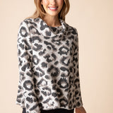 In the Wild Leopard Print Cowl - Dove