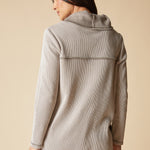 Opposites Attract Contrast Cowl Tunic - Dove