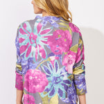 Cozy Bloom Roll Neck Sweater - Multi