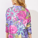 Cozy Bloom Roll Neck Sweater - Multi
