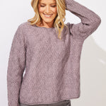Cozy Diamond Easy Pullover - Rosewater