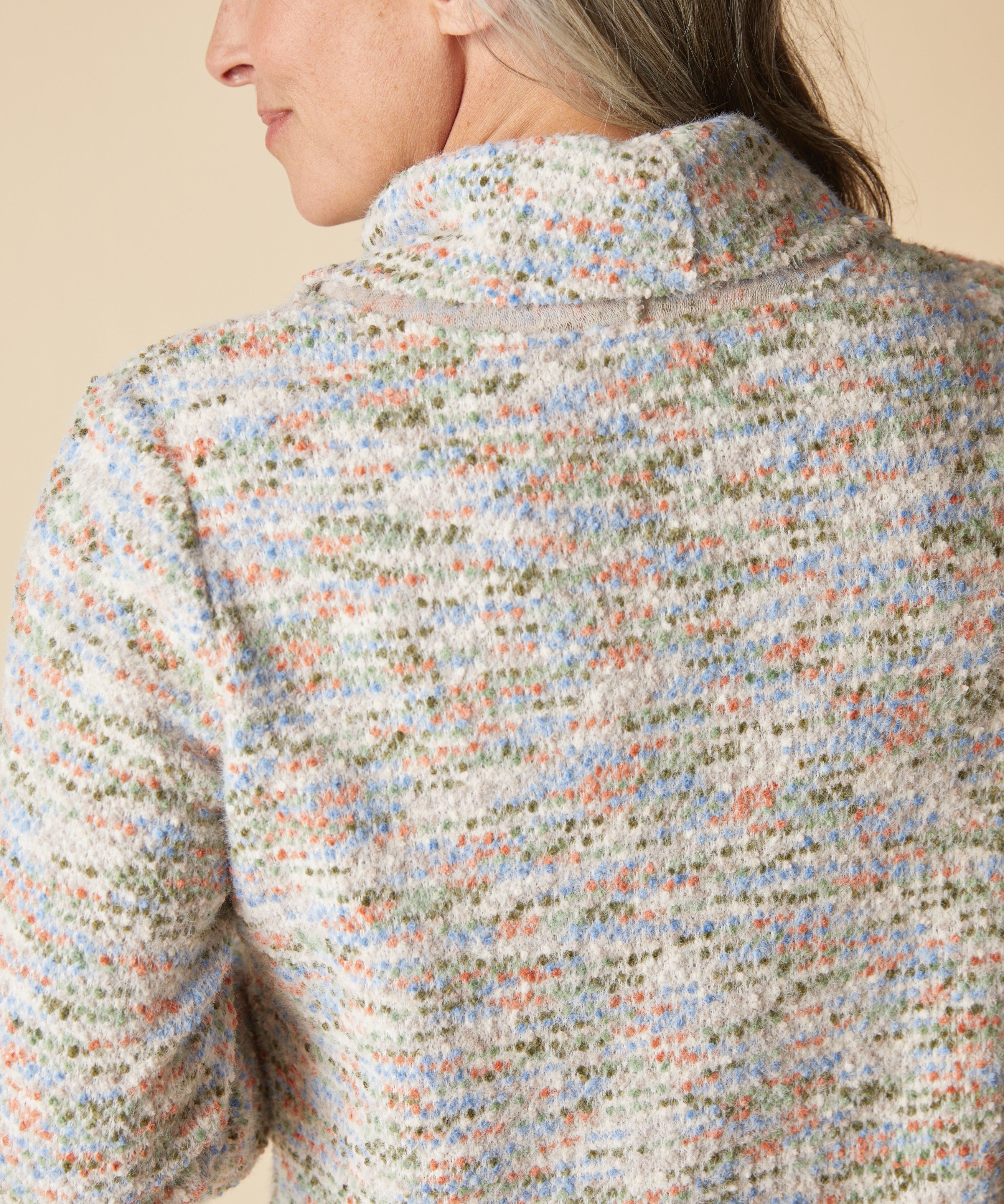 Soft Speckle Speckled Cowl Top - Dove