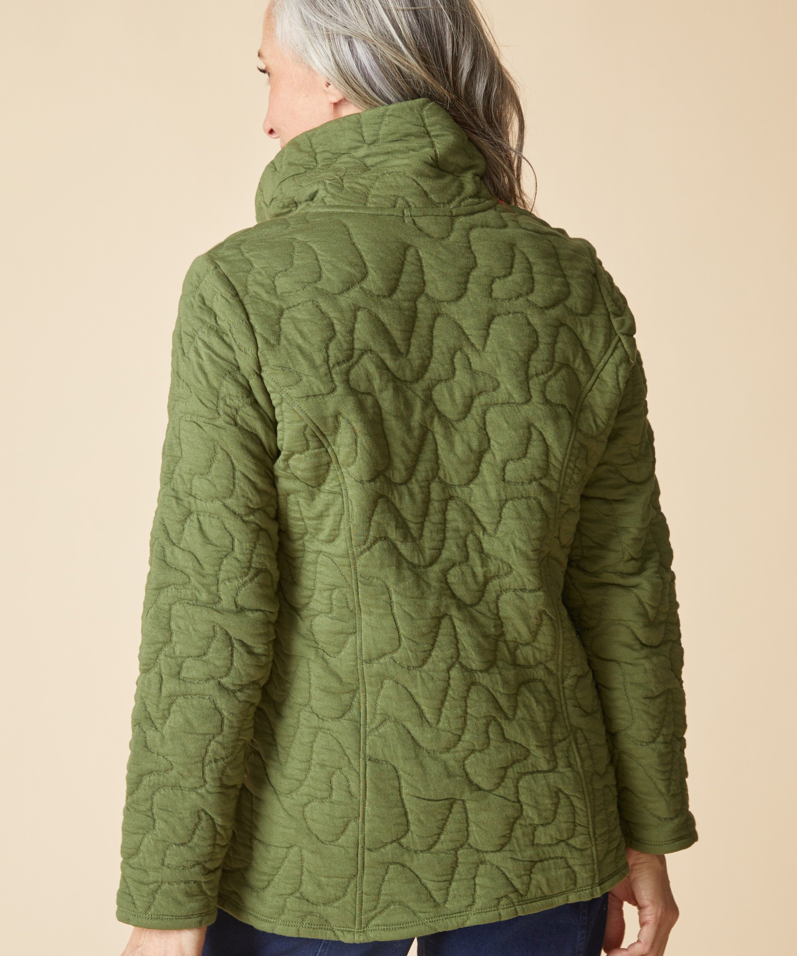 Cascade Quilt Shaped Coat - Fern