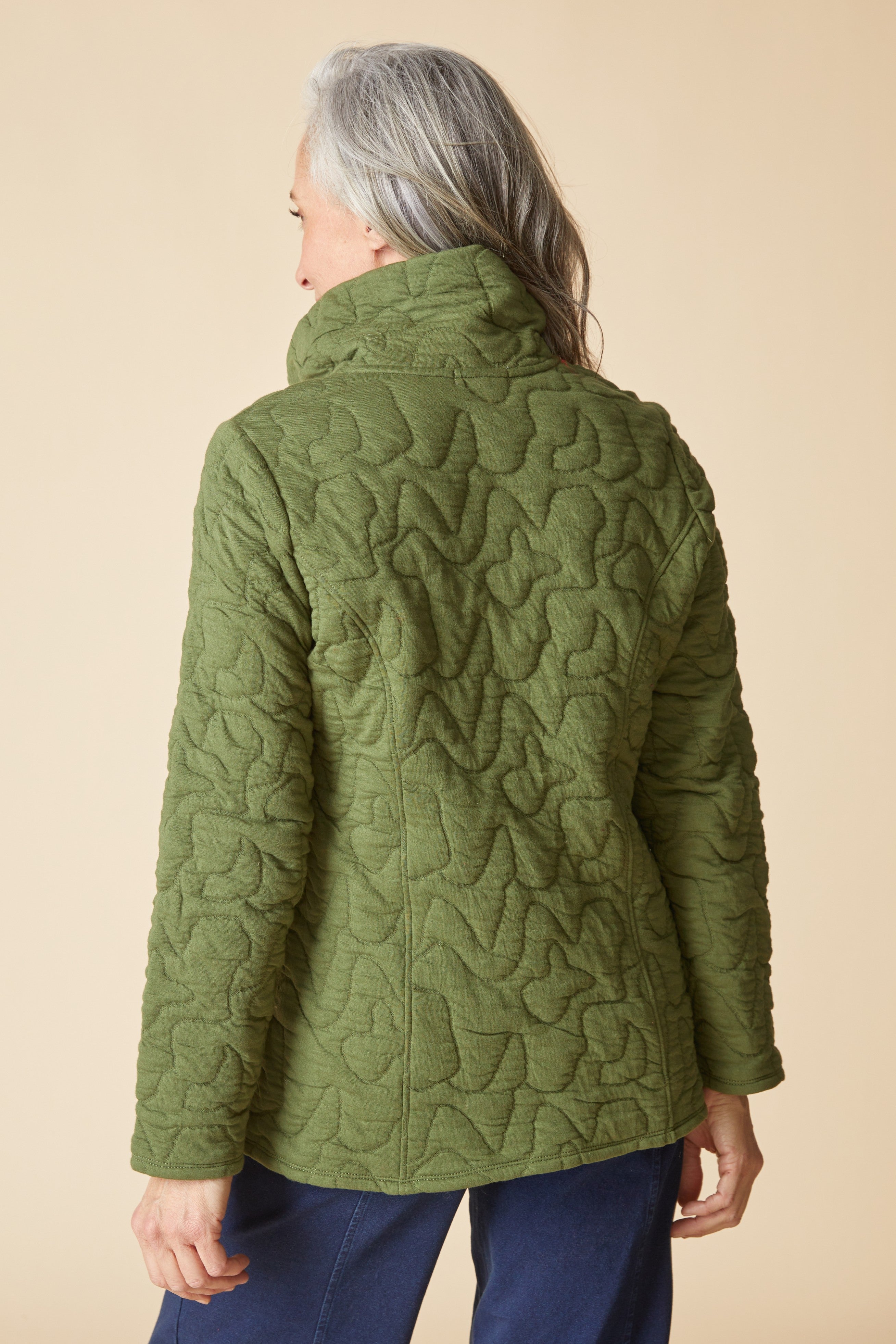 Cascade Quilt Shaped Coat - Fern