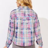 Hazy Plaid Weekend Shirt - Fuchsia