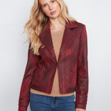 Vintage Faux Leather Merlot