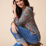 Super Soft Fleece Boxy Crew - Fern