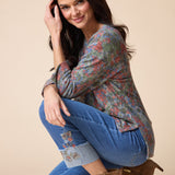 Super Soft Fleece Boxy Crew - Fern