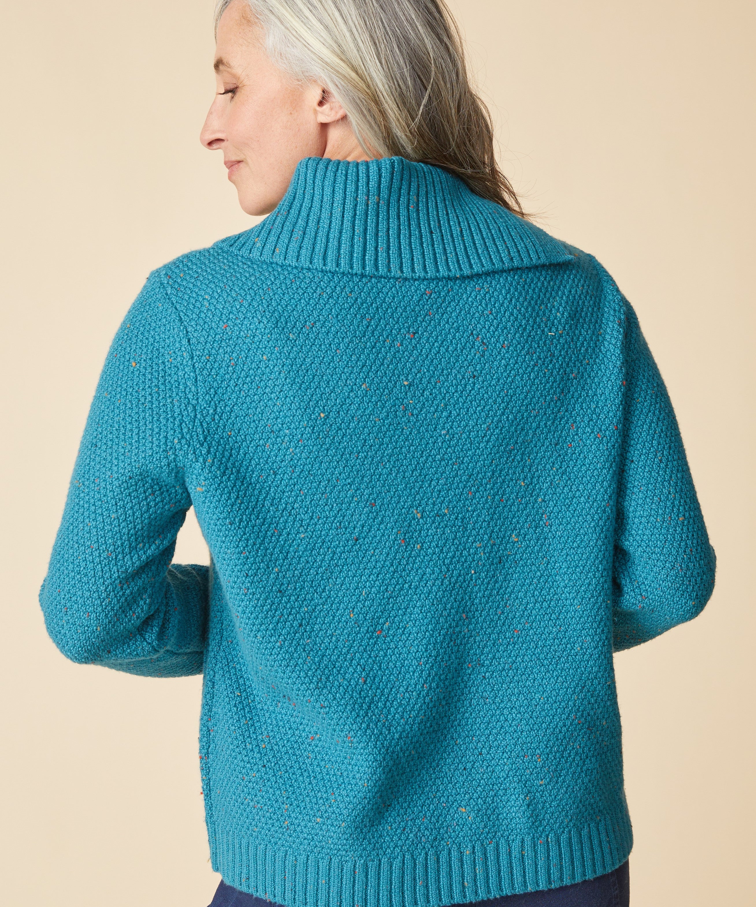 Harvest Tweed Aspen Pullover - Teal