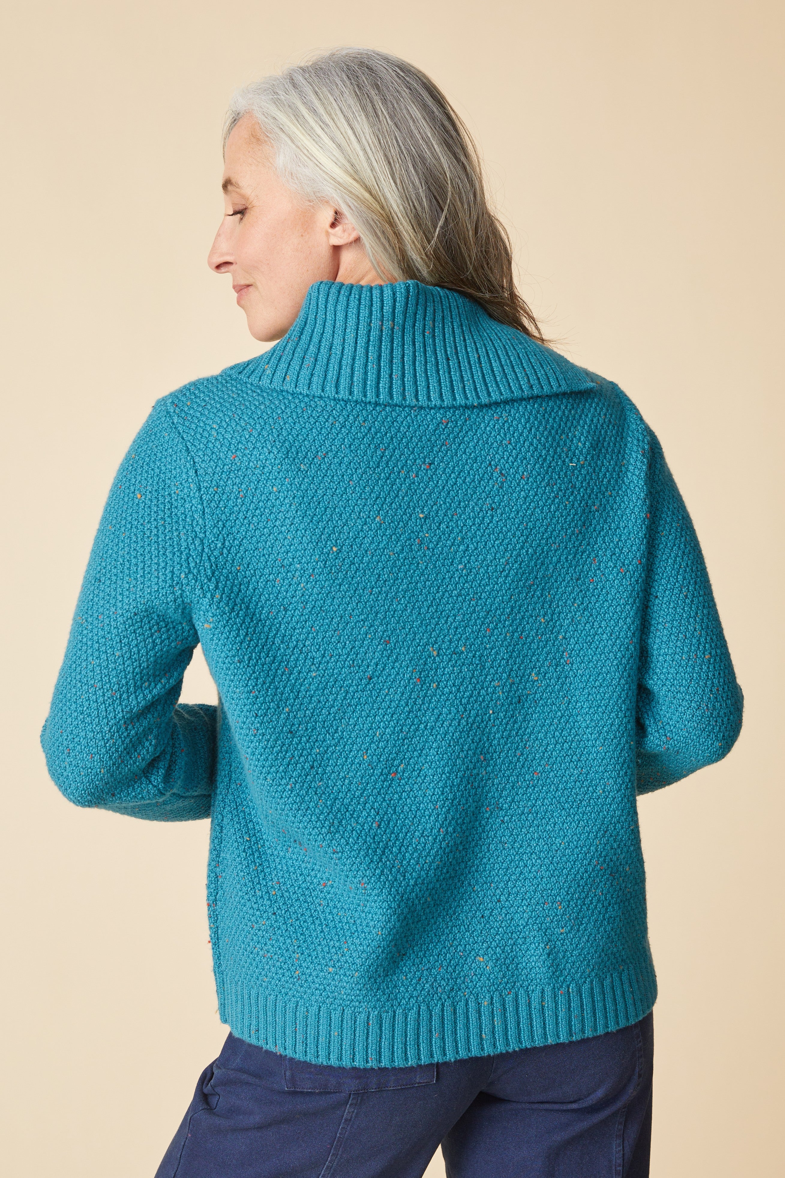Harvest Tweed Aspen Pullover - Teal