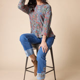 Super Soft Fleece Boxy Crew - Fern