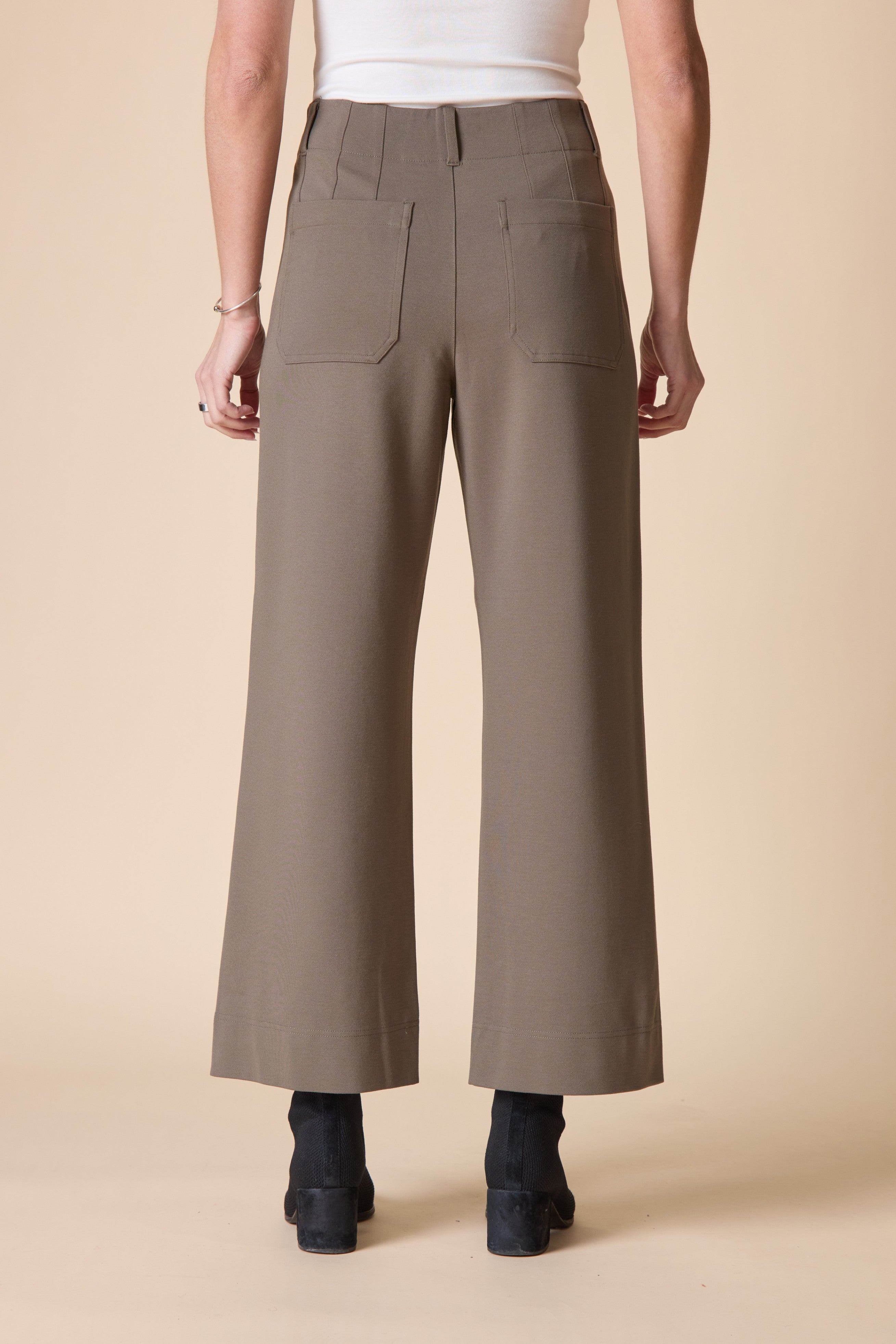 Luxe Ponte Flood Pant - Umber