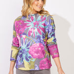 Cozy Bloom Roll Neck Sweater - Multi