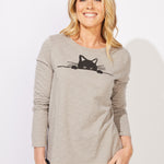 Destination Cat Crew Tee - Fog