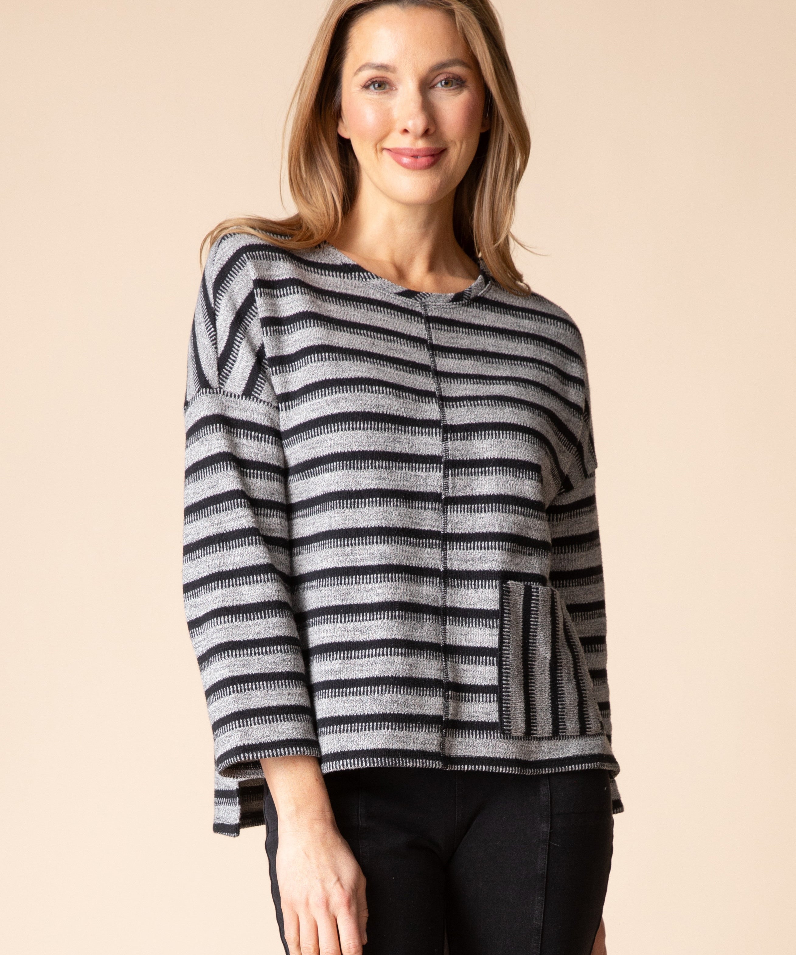 Between the Lines Stay in Line Sweater - Winter White