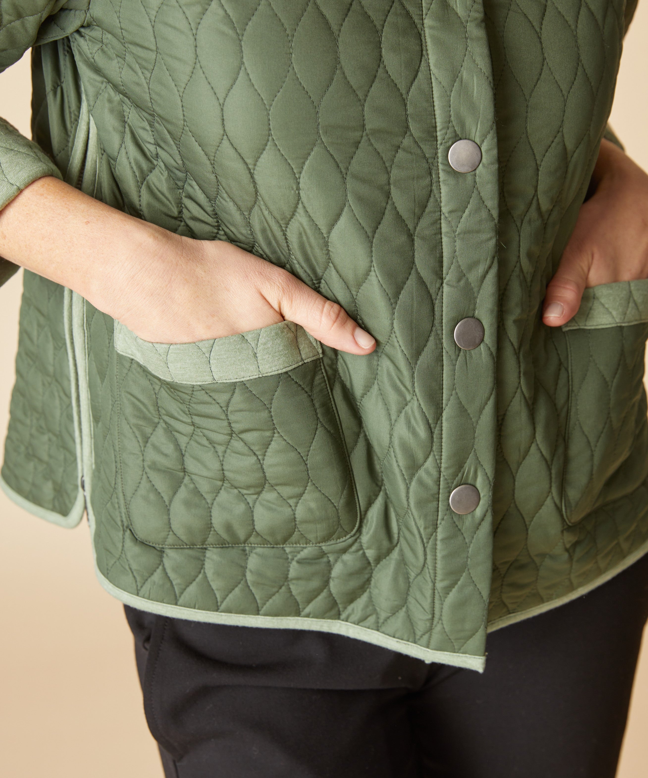 Double Faced Quilts Urban Jacket - Fern