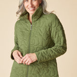 Cascade Quilt Shaped Coat - Fern