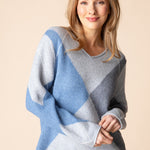 Alpine Argyle Pullover - Mist