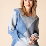 Alpine Argyle Pullover - Mist
