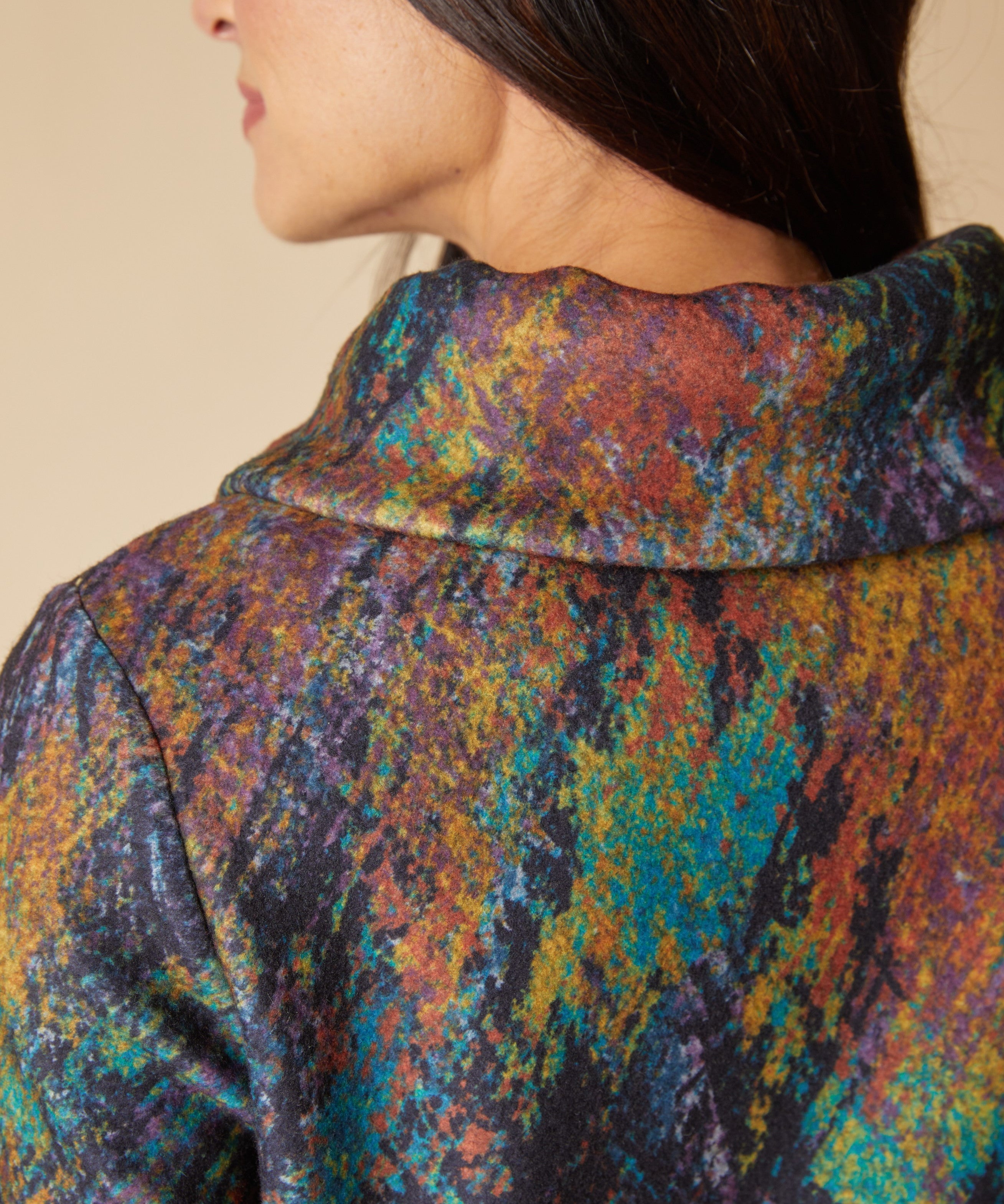 Sunset Fleece Swing Coat - Multi