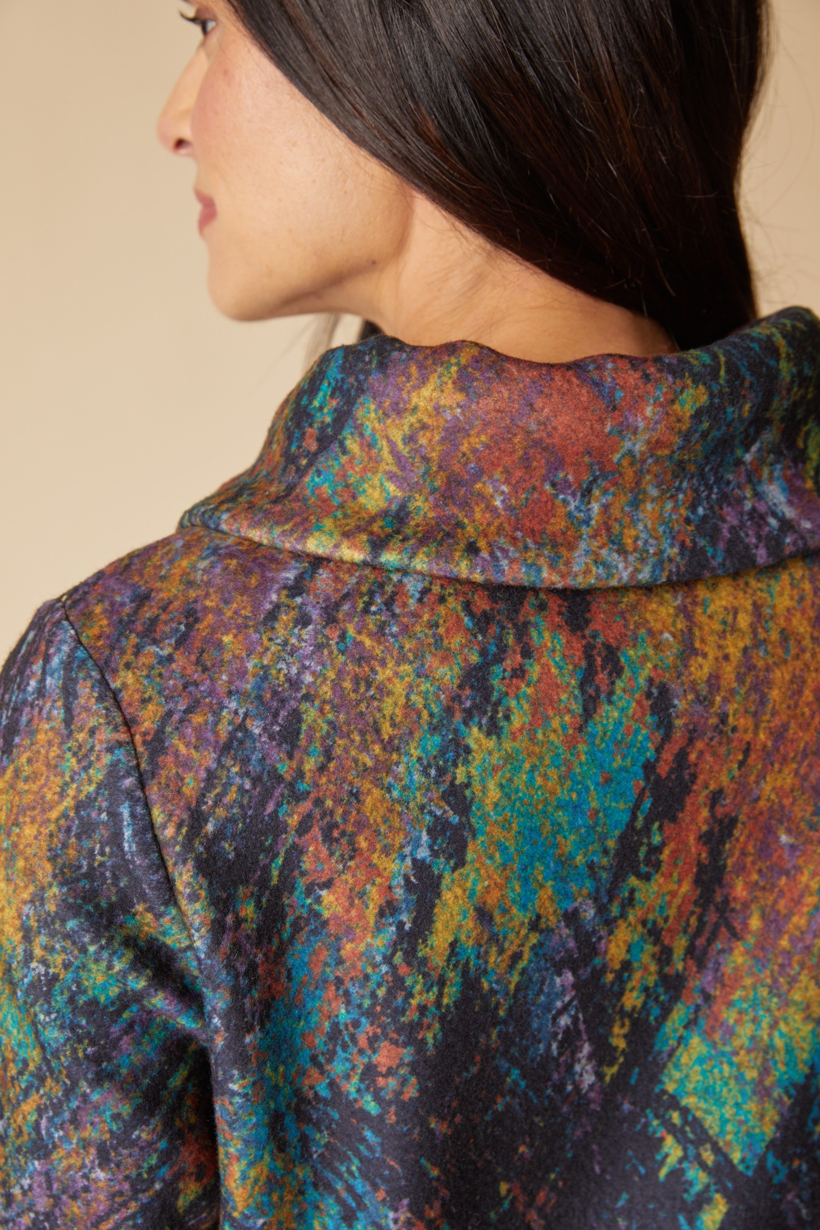 Sunset Fleece Swing Coat - Multi