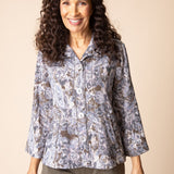 Destination Unknown Floral Pleat Back Jacket - Java
