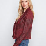 Vintage Faux Leather Merlot