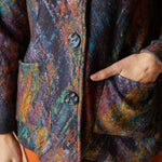 Sunset Fleece Swing Coat - Multi