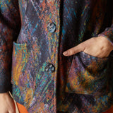 Sunset Fleece Swing Coat - Multi