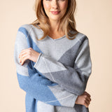Alpine Argyle Pullover - Mist