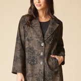 Luxe Cord Paris Car Coat - Umber