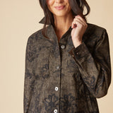 Luxe Cord Boyfriend Jacket - Umber