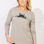 Destination Cat Crew Tee - Fog