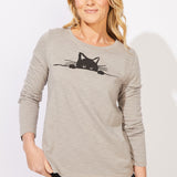 Destination Cat Crew Tee - Fog