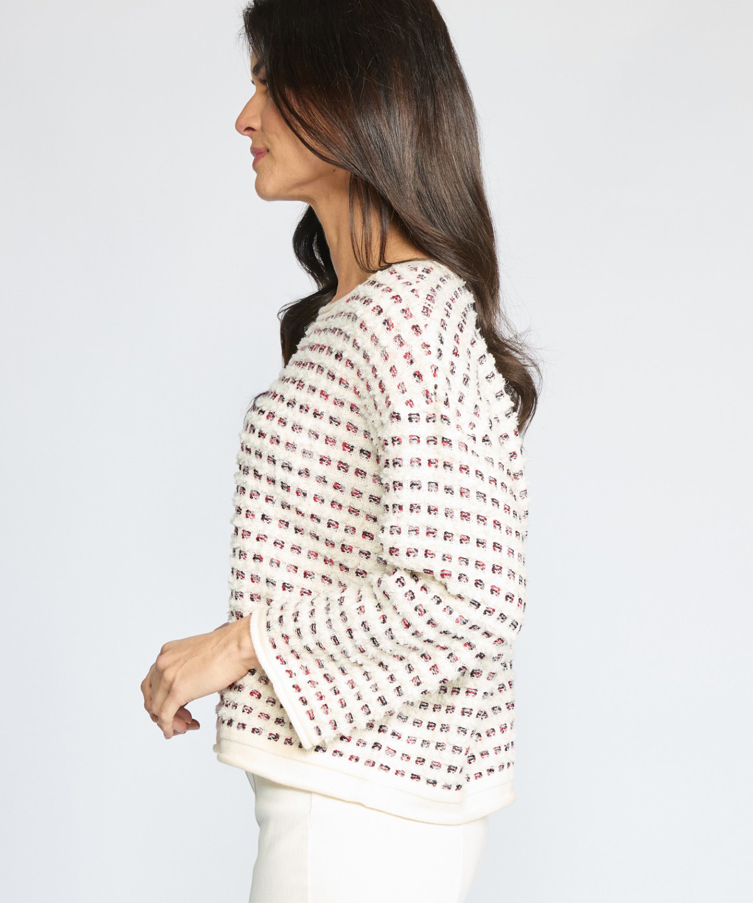 Velura Knit Lustre Pullover - Ivory
