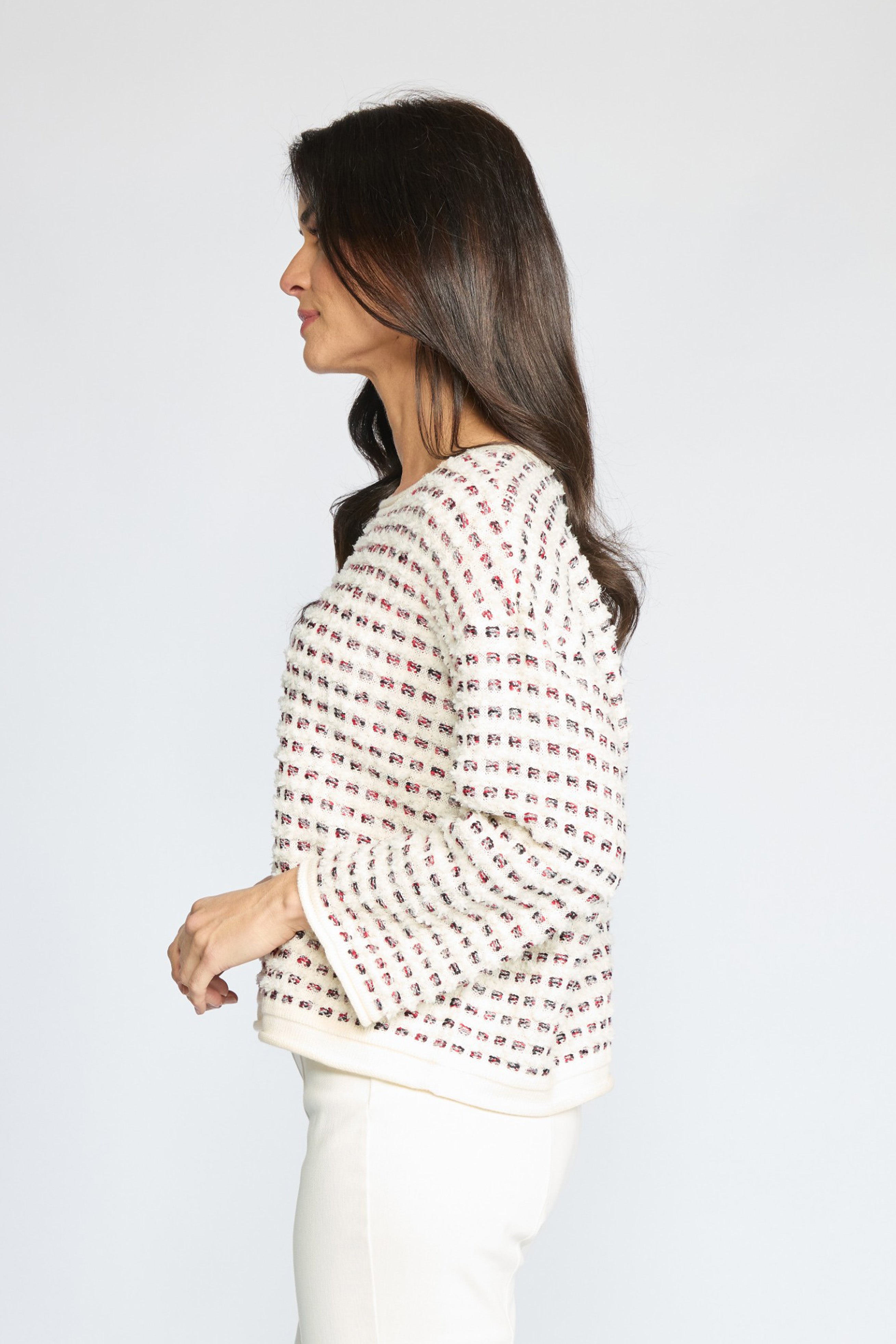 Velura Knit Lustre Pullover - Ivory