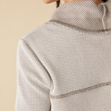 Opposites Attract Contrast Cowl Tunic - Dove