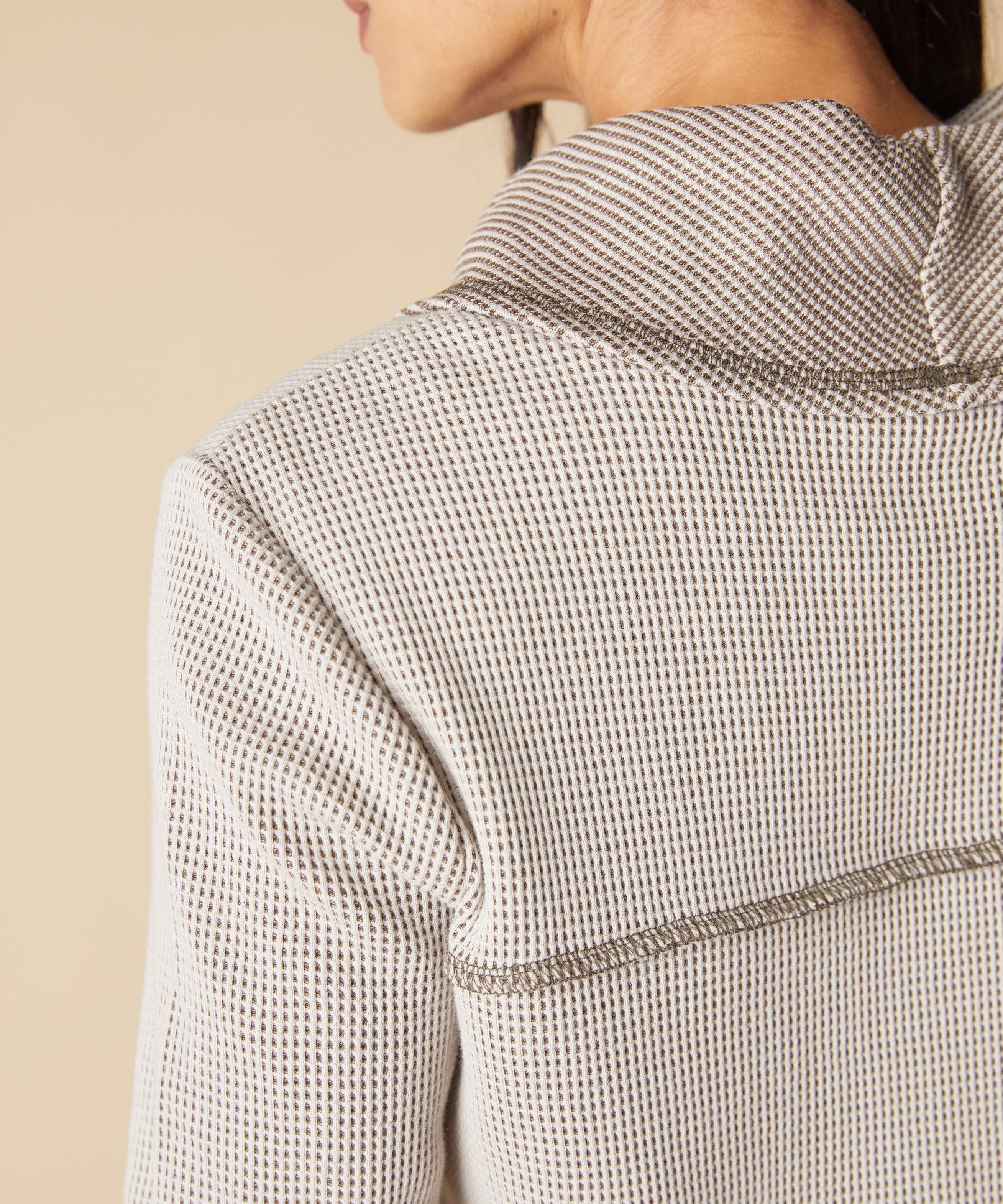 Opposites Attract Contrast Cowl Tunic - Dove