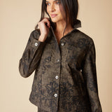 Luxe Cord Boyfriend Jacket - Umber