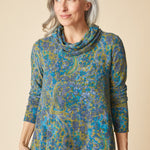 Super Soft Fleece Cozy Cowl Top - Lagoon