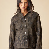 Luxe Cord Boyfriend Jacket - Umber