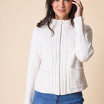 Harvest Tweed Birchwood Cardi - Winter White