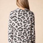 In the Wild Leopard Print Cowl - Dove