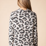 In the Wild Leopard Print Cowl - Dove