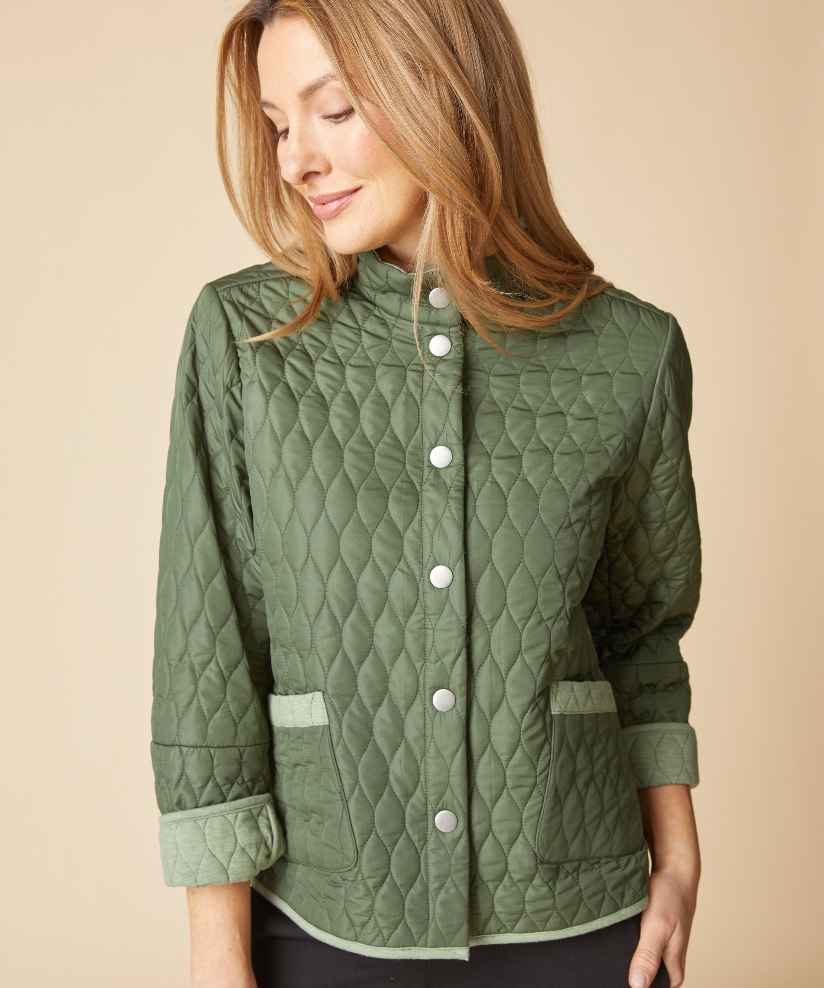 Double Faced Quilts Urban Jacket - Fern