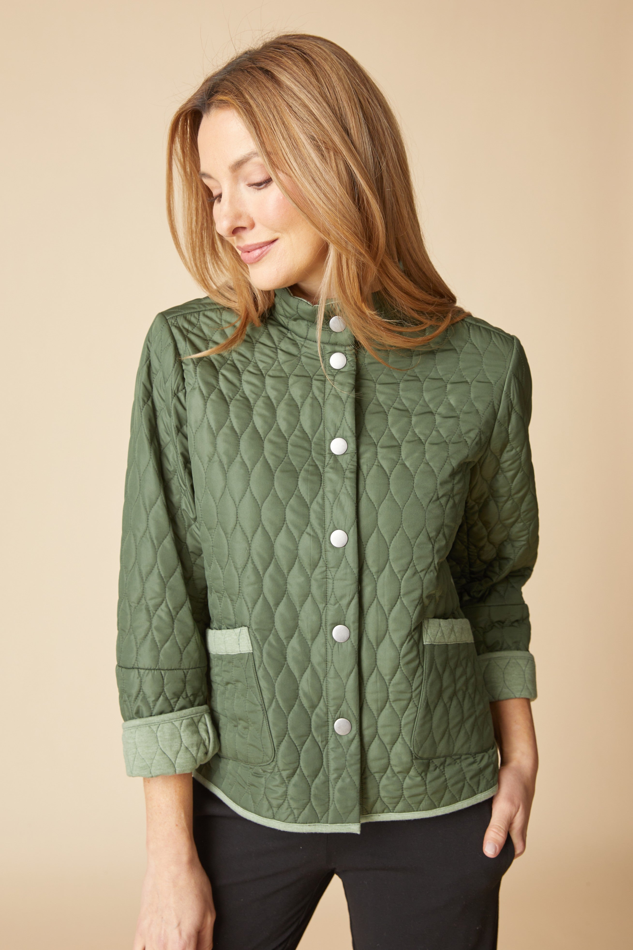 Double Faced Quilts Urban Jacket - Fern