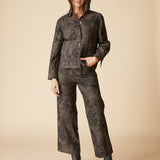 Luxe Cord Boyfriend Jacket - Umber